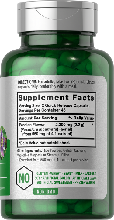 Flor de la Pasión 2200mg por porción | 90 Cápsulas