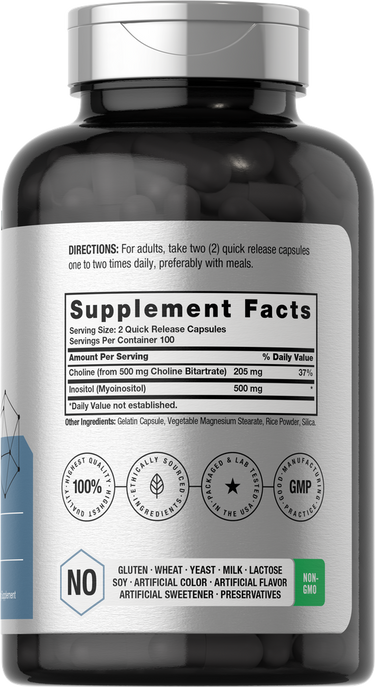 View 2 Choline Inositol 1000mg per serving | 200 Capsules