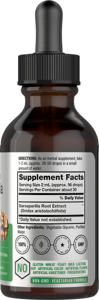 Sarsaparilla-Wurzelextrakt | 59 ml Flüssigkeit