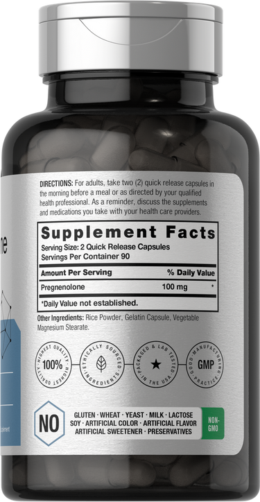 View 2 Pregnenolone 100mg per serving | 180 Capsules