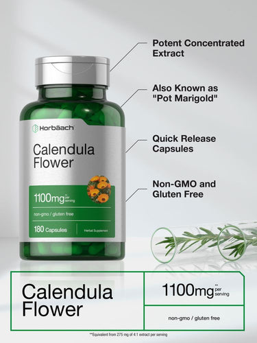 View 3 Fiore di Calendula 1100mg per dose | 180 Capsule