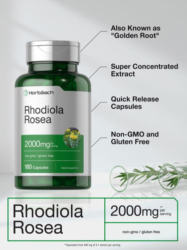 View 3 Rhodiola Rosea Wurzel 2000 mg pro Portion | 180 Kapseln