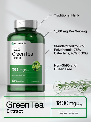 Extracto de Té Verde 1800 mg por porción | 180 Cápsulas