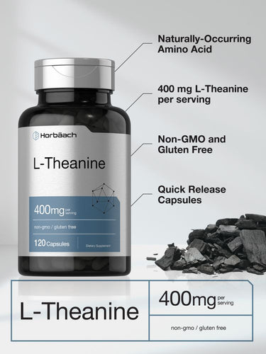 View 3 L-Theanine 400mg per serving | 120 Capsules
