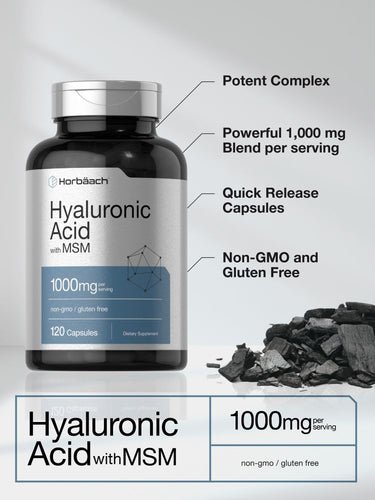 View 3 Hyaluronic Acid with MSM 1000mg per serving | 120 Capsules