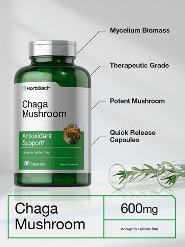 View 3 Chaga Mushroom | 180 Capsules