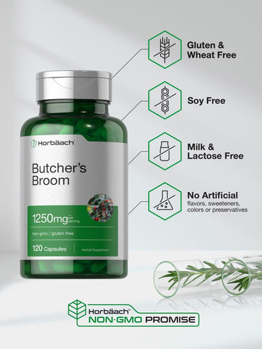 View 4 Extrato de Butcher's Broom 1250mg por porção | 120 Cápsulas