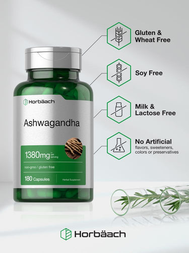 Ashwagandha 1380mg par portion | 180 Capsules