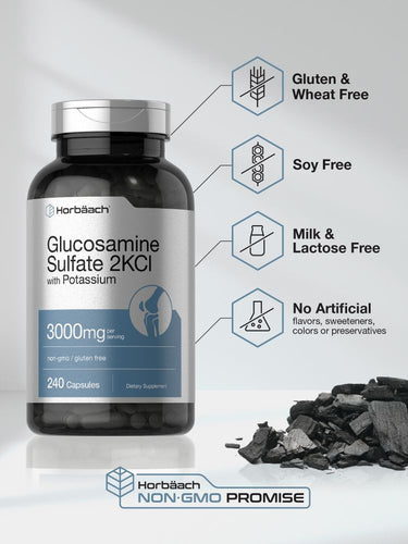 Solfato di Glucosamina 3000 mg per porzione | 240 Capsule