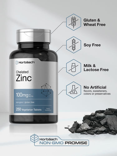 Zinco Quelado 100mg por dose | 250 Comprimidos
