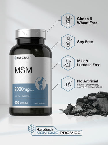 View 4 Suplemento de MSM 2000mg por porción | 250 Cápsulas
