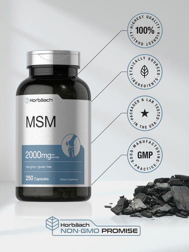 View 5 Suplemento de MSM 2000mg por porción | 250 Cápsulas