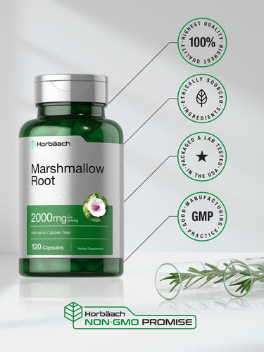 Racine de Guimauve 2000mg par portion | 120 Capsules