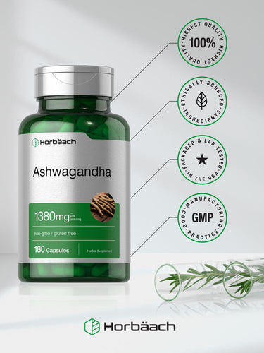 Ashwagandha 1380mg por porción | 180 Cápsulas