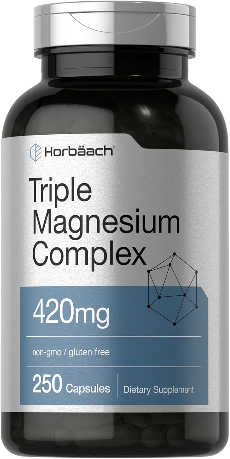 Horbaach Triple Magnesium Complex supplement bottle on a white background