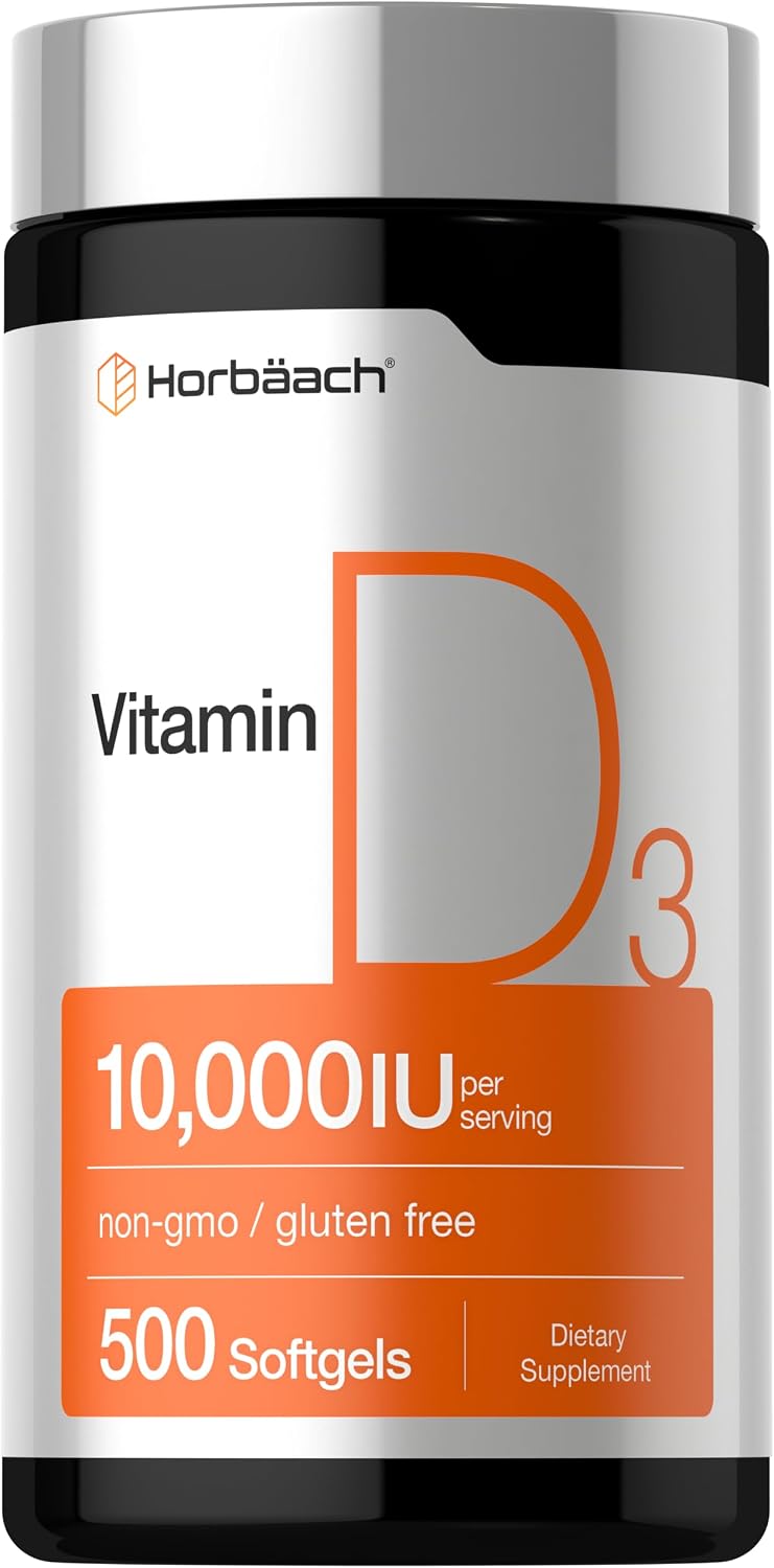 Vitamine D 10000 UI par portion | 500 Gélules