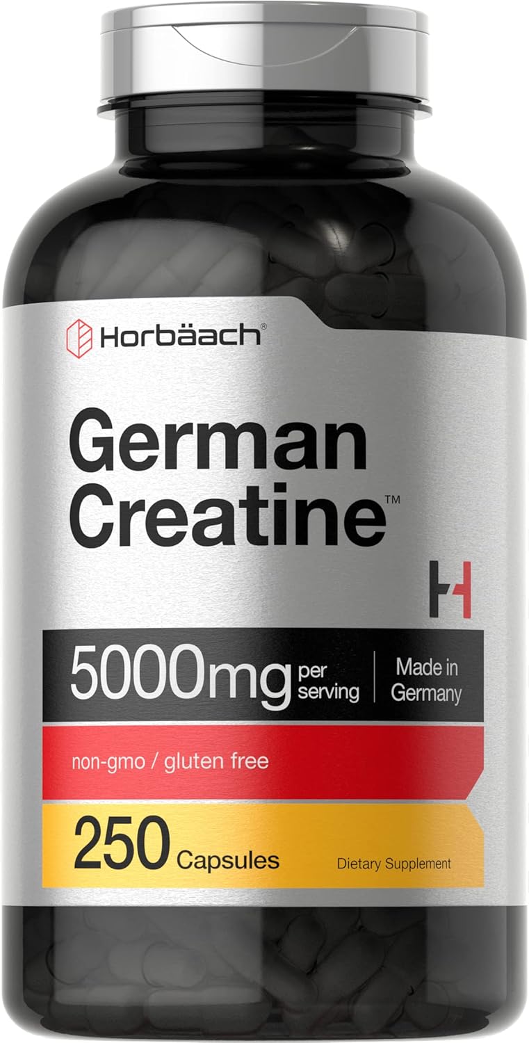 German Creatine Monohydrate 5000mg per serving | 250 Capsules