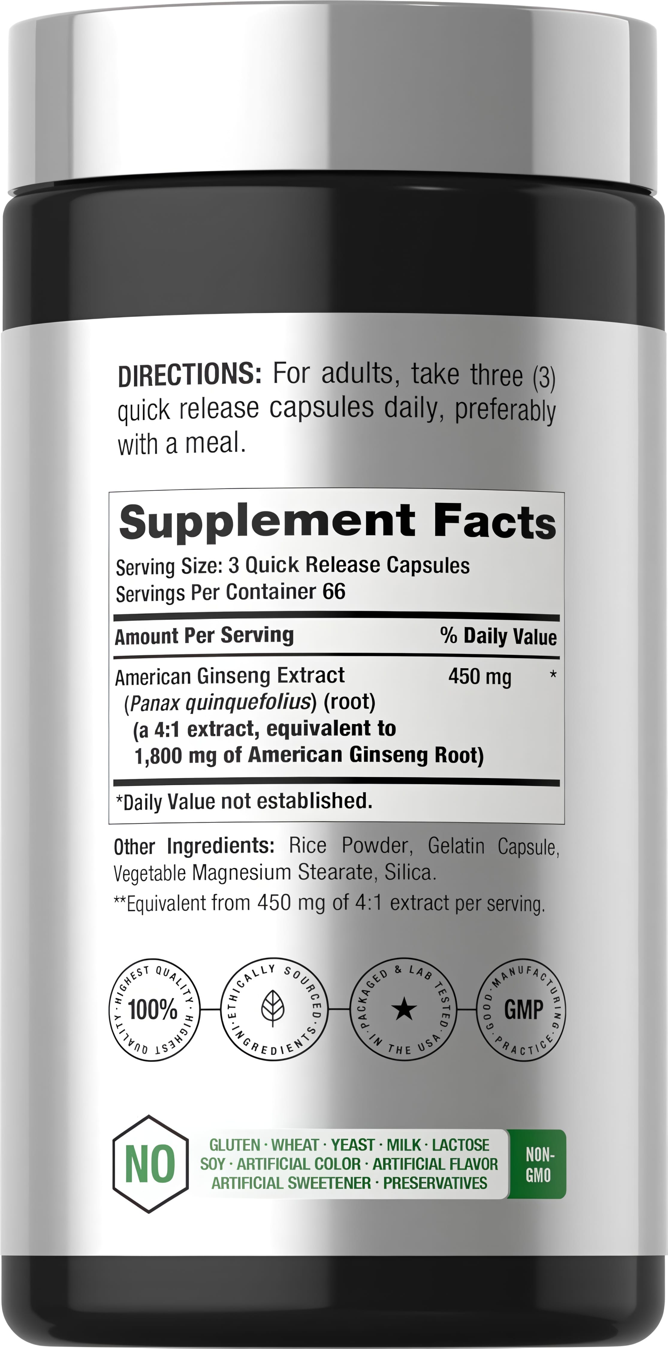 American Ginseng | 200 Capsules