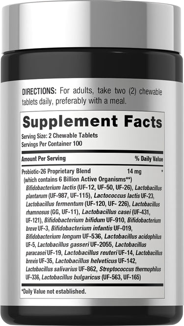 View 2 Probiotika 6 Milliarden KBE pro Portion | 200 Tabletten