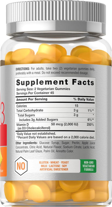 Vitamin D-3 2000IU per serving | 90 Gummies