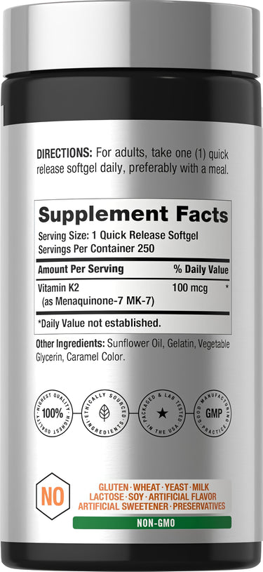View 2 Vitamine K-2 MK7 100mcg | 250 Gélules