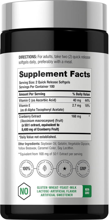 View 2 Cranberry with Vitamin C | 200 Softgels