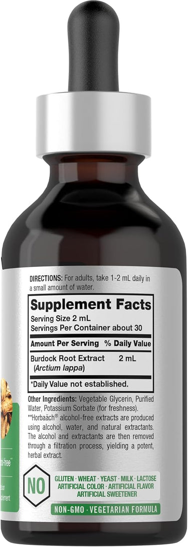 Supplement bottle with dropper labeled 'Supplement Facts' on a white background
