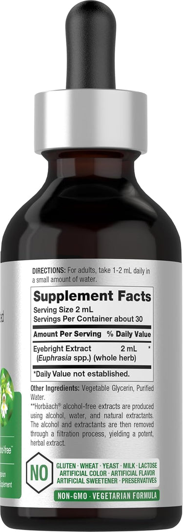 Supplement bottle with dropper labeled 'Supplement Facts' on a white background