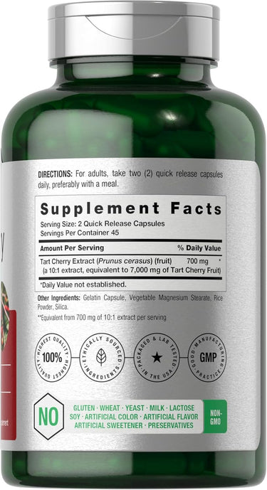 Tart Cherry Extract 7000mg | 90 Capsules