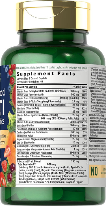Supplement bottle with label showing 'Supplement Facts' on a white background