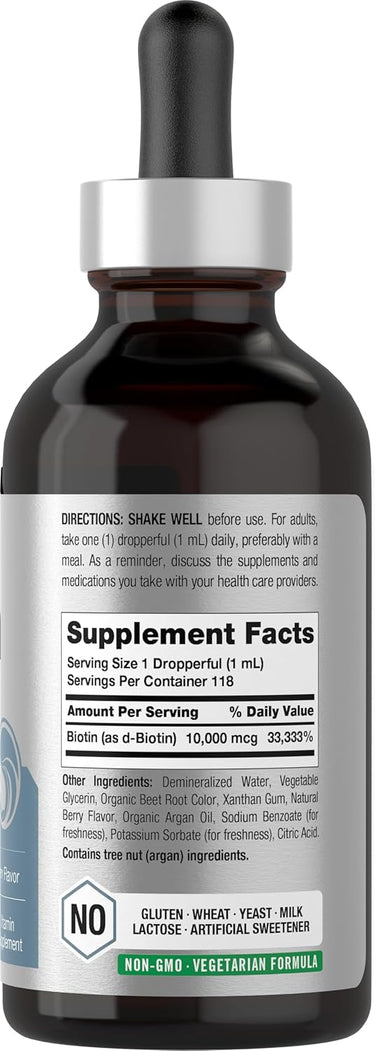 Biotin Drops 10000mcg | 4oz Liquid