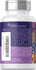 Bottle with a purple label featuring text and product details.