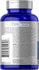 Blue supplement bottle with silver cap and label on a white background