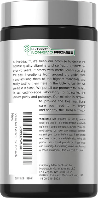 View 3 Bottle of Horbaach Green Tea Extract, 450 mg with 180 capsules.