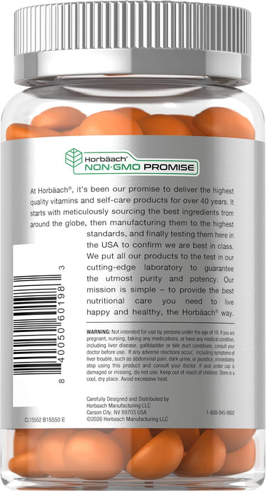 View 3 CL Turmeric & Ginger 120 Gummies bottle with visible orange gummies inside.