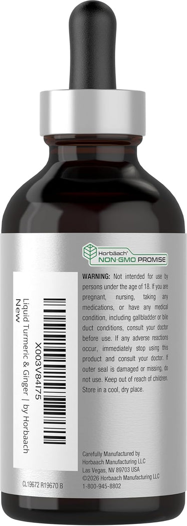 View 3 Gotas de Cúrcuma y Jengibre | Líquido de 4oz