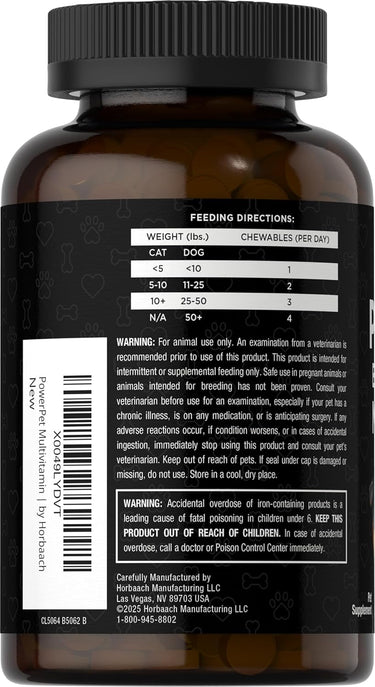 View 3 Multivitamines pour Chiens et Chats | 120 Comprimés à Mâcher
