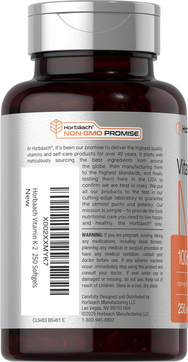 Vitamin K-2 MK7 100mcg | 250 Softgels