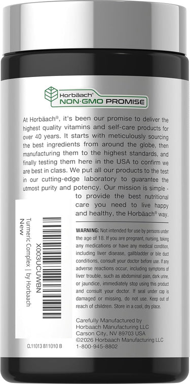 View 3 Turmeric Curcumin with Black Pepper | 180 Capsules