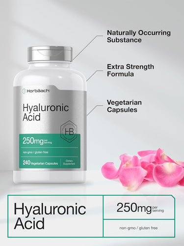 Hyaluronic Acid 250mg per serving | 240 Capsules