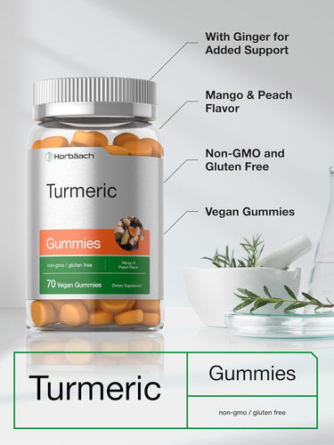 Turmeric Curcumin with Ginger | 70 Gummies