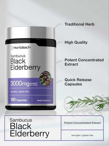 View 4 Black Elderberry | 180 Capsules