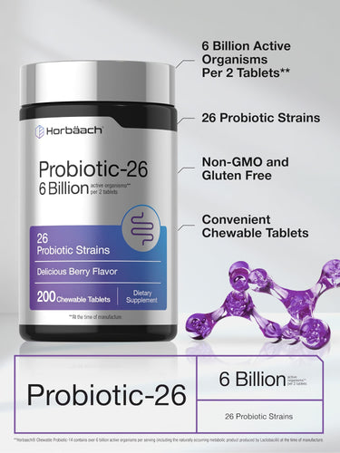 View 4 Probiotika 6 Milliarden KBE pro Portion | 200 Tabletten