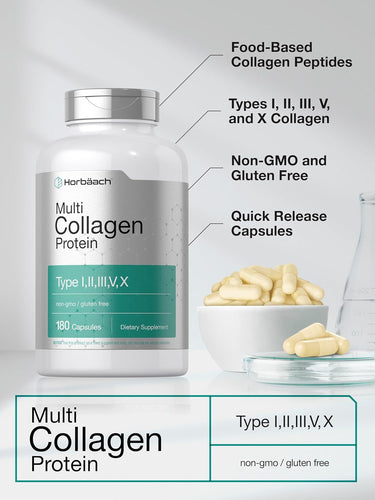 Multi Collagen Protein 2000mg per serving | 180 Capsules