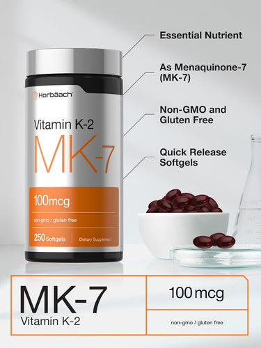 View 4 Vitamine K-2 MK7 100mcg | 250 Gélules