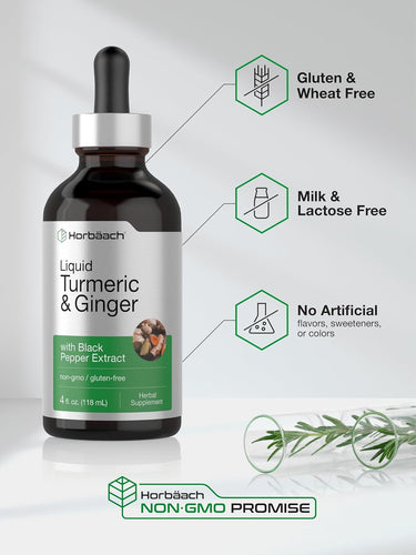 View 5 Gotas de Cúrcuma y Jengibre | Líquido de 4oz