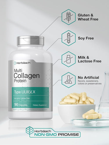 Multi Collagen Protein 2000mg per serving | 180 Capsules