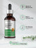 Bottle of Burdock Root Liquid Extract with certification icons on a light gray background