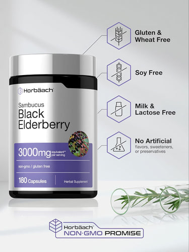View 5 Black Elderberry | 180 Capsules