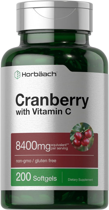 Cranberry with Vitamin C 8400mg | 200 Softgels